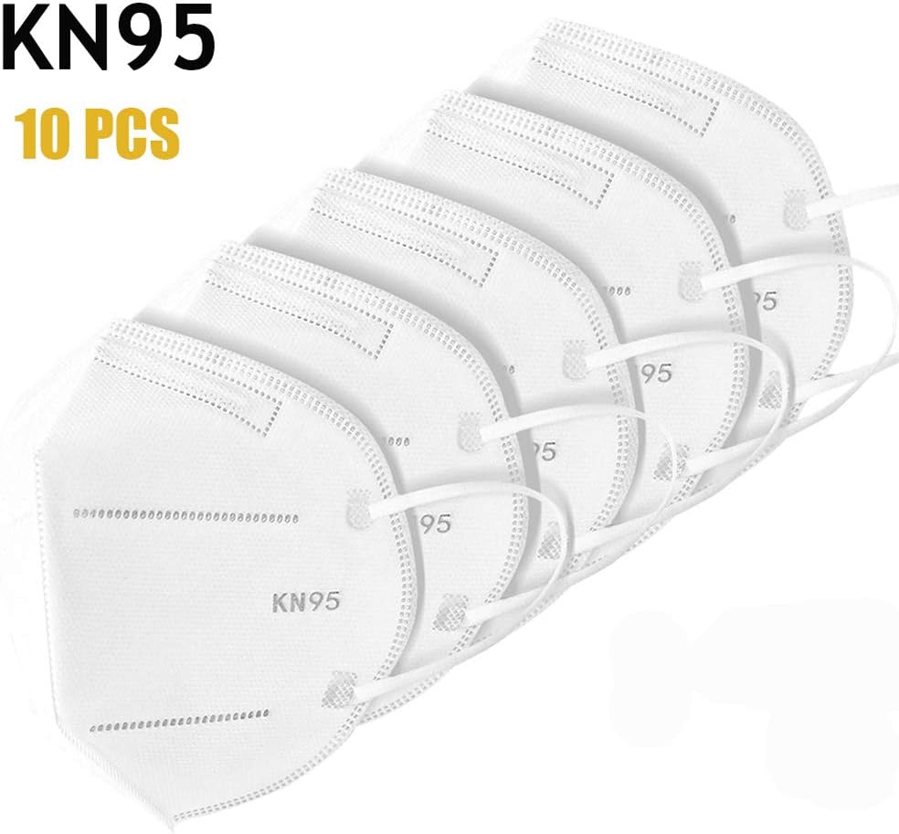 10PCS KN95 Ma-sk, 5 Layer Disposable Face Ma-sks Filter 95% PM2.5 Activated Carbon Filter Mouth Ma-sk