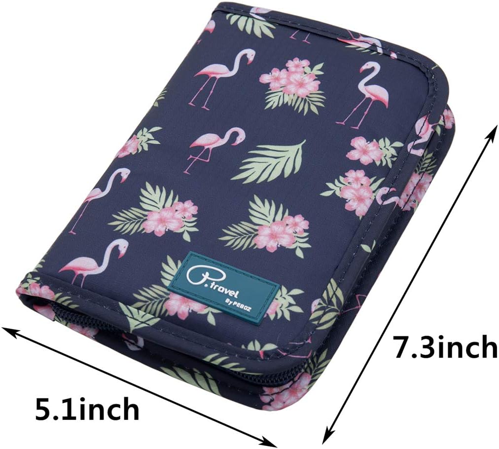 VanFn Travel Wallet Family Passport Holder Flamingo Travel Document Organiser Holiday Passport Case Women for Passports ID Card - Image 5