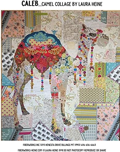 Caleb Camel Collage Applique Quilt Pattern by Laura Heine from Fiberworks Inc. 45" x 53" - LHFWCAL