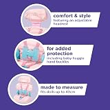 Casdon Baby Huggles Pink Booster Seat Car Seat Dolls 35cm Adjustable Headrest view 5