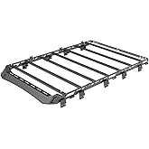 Tyger Auto Platform Style Roof Rack Compatible with 2018-2026 Jeep Wrangler JLU 4 Doors (Not for JKU) | for Models with Hard Top | Cargo Storage Carrier | Paintable Accent Inserts | TG-RR1J33558