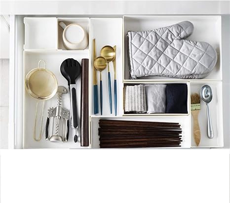 Amazon 引き出しの中にある収納ボックスは つなぎ合わせができる収納ボックスです 便利な引き出しの収納ボックス 文房具 食器 鉛筆 小物は穴を開けて隠し撮りする必要がありません 小さい 収納ケース ボックス オンライン通販