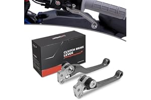 JFG RACING Brake Levers for Surron Light Bee,CNC Adjustable Foldable Handle Brake Levers Replacement for Dirt Bike Surron Light Bee X and S/X160/X260-Grey