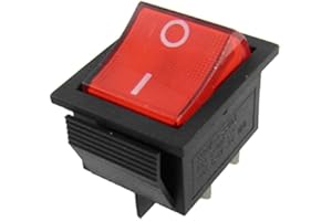 YXQ Red Light 4 Pin DPST ON/Off Snap in Rocker Switch 16A/250V 20A/125V AC