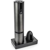 Peugeot Elis Touch Rechargeable Electric Corkscrew, 10 in, Carbon | Electric wine bottle opener, rechargeable lithium-ion, charging base included, a gift for wine lovers, 27 cm