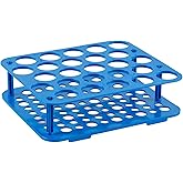CryoKing 1PCS 25-Well Centrifuge Tube Rack for 50ml Vials, Plastic, Detachable Stand,Blue, Individual Package, φ1.02 inch Pore Diameter