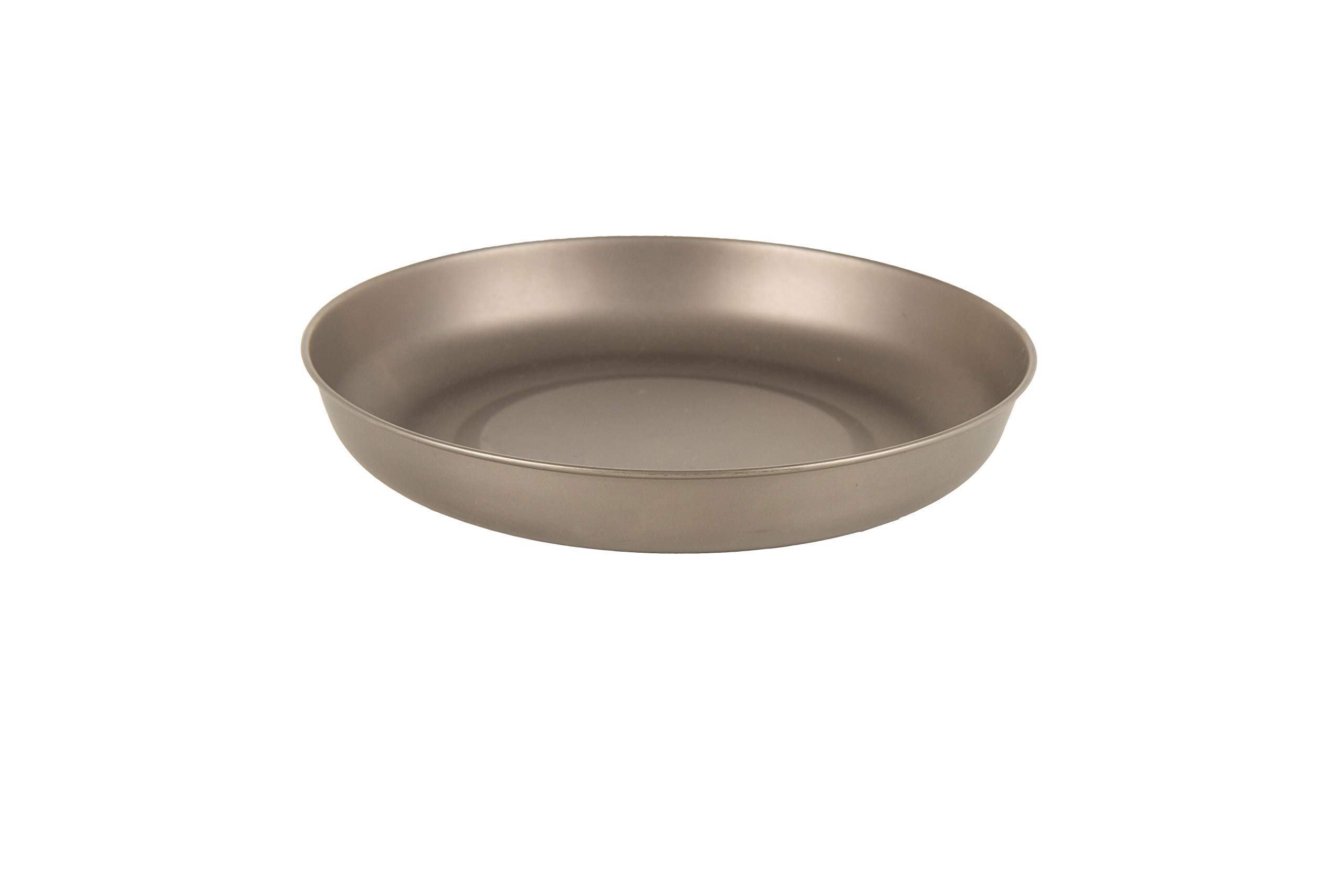 Lifeventure Titanium Plate with Raised Sides - Ultra Lightweight Plate Ideal for Camping Or Travel