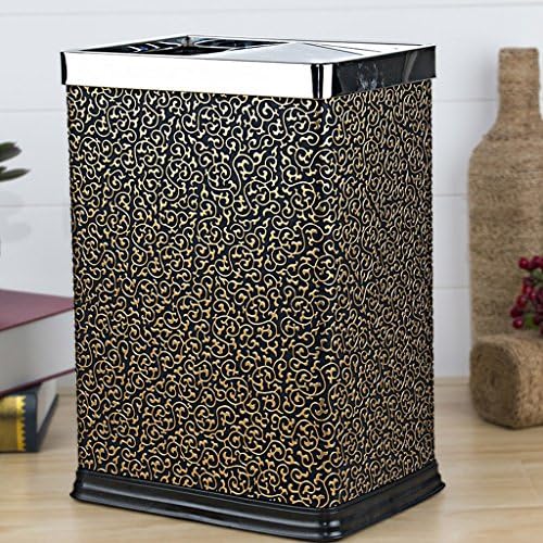 Stainless Steel Trash Cans Household Living Room Kitchen Bathroom Pedal 12L ( Color : D )