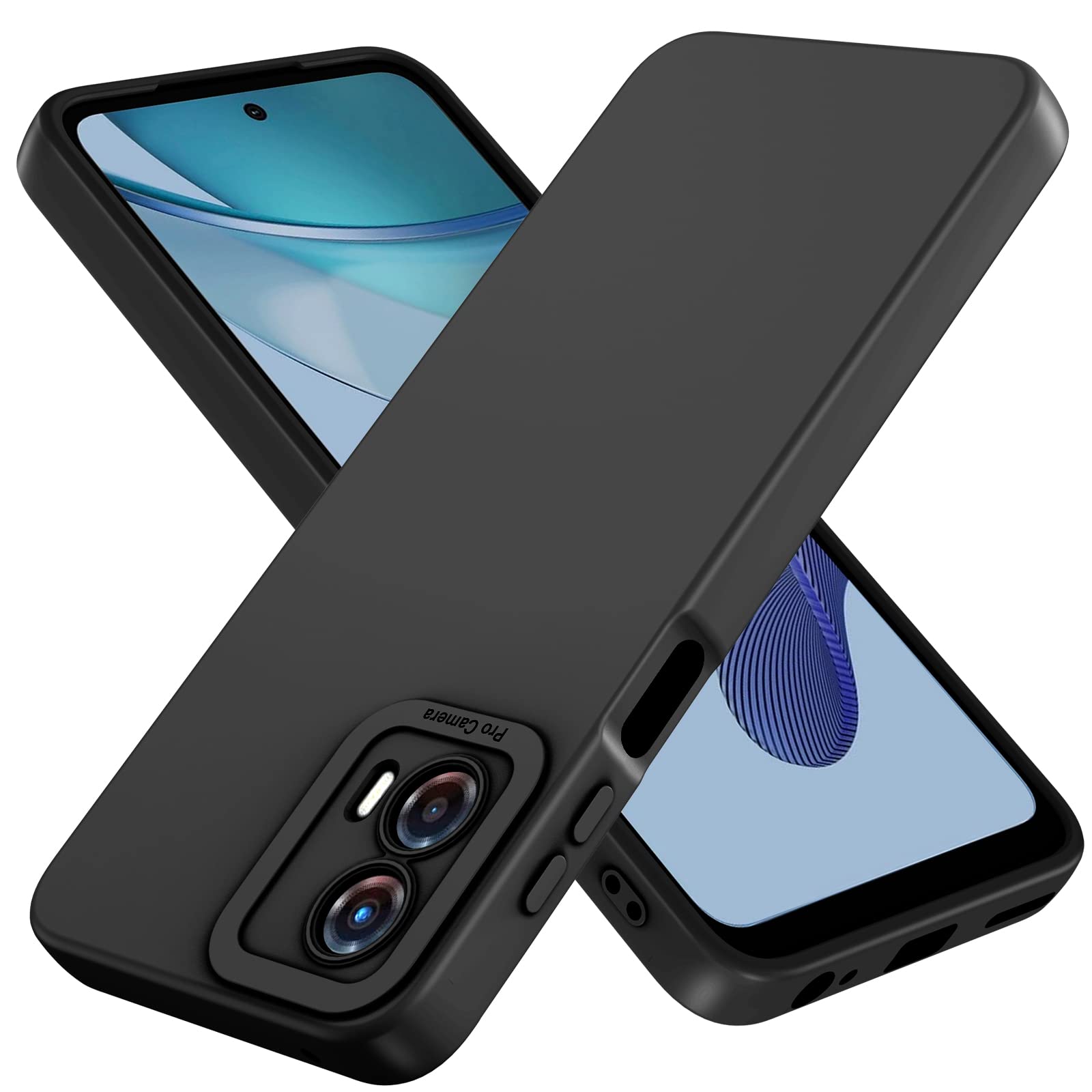 Photo 1 of Compatible with Moto G 5G 2023/2024 Case: Liquid Silicon Protective Military Grade Armor G 5G Case,Heavy Duty Protection Phone Cases for g 5G (Black, Compatible with Moto g 5g 2024)