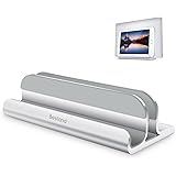 Vertical Laptop Stand - Bestand 2 in 1 Adjustable Macbook and iPad Charger Stand: [2018 UPDATE VERSION] Stand, Holder for Apple Macbook Air, Macbook Pro, All Notebooks, iPad Air, iPhone X, 8, Silver