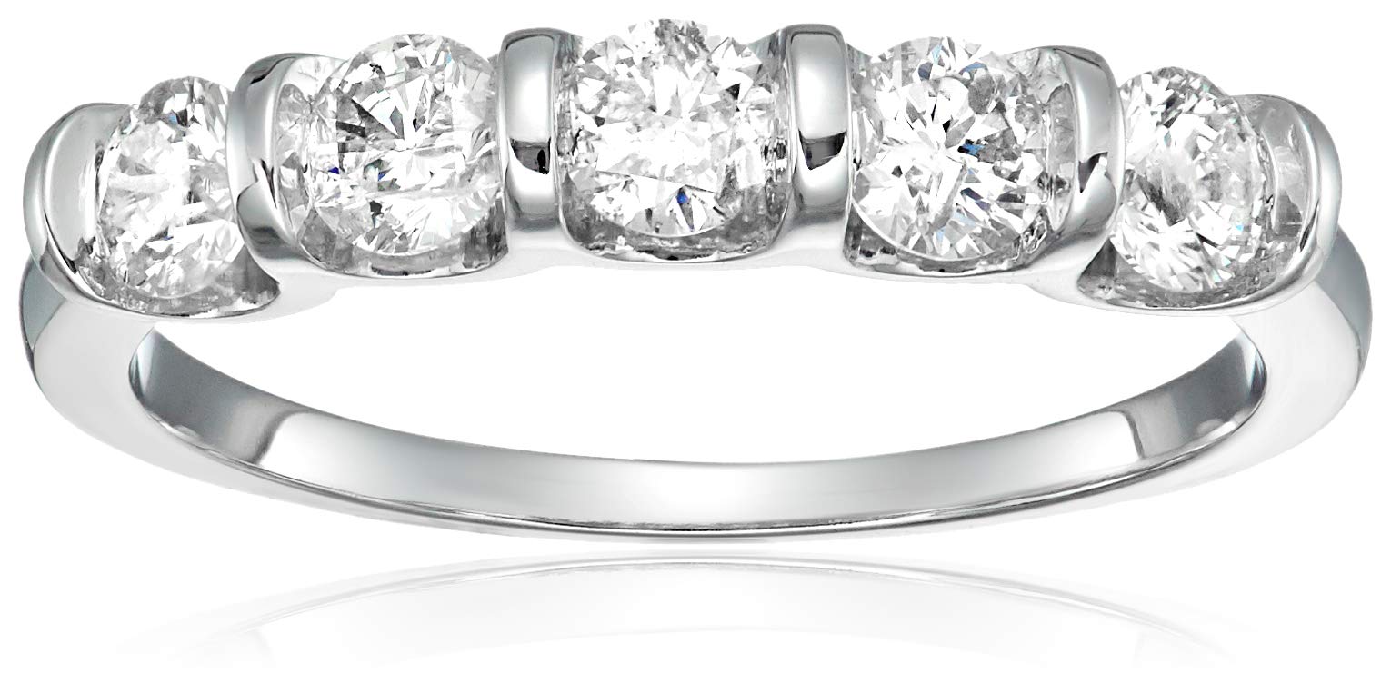 1/5 ctw AGS Certified SI2-I1 Petite Diamond Wedding Band 14K White Gol 1.5 CARAT DIAMOND ENGAGEMENT RING CERTIFIED G SI2 NATURAL HALO 14k