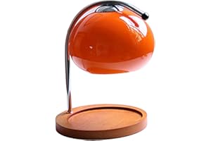 Retro Dimmable Aromatherapy Candle Warmer Lamp, Decorative Round Plate for Bedroom Study (Coral)