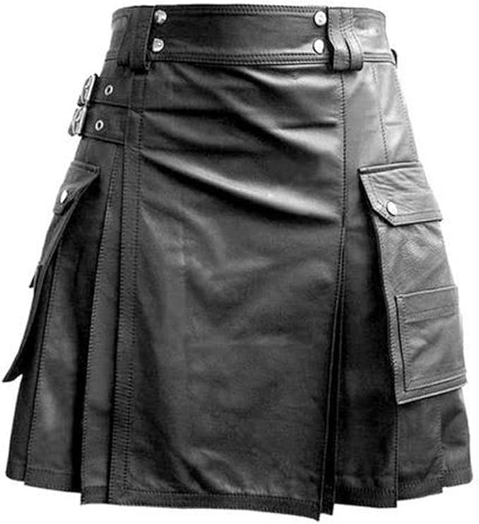 mens leather gladiator kilt