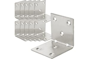 LOSYHU 20PCS L Brackets Corner Bracket 1.5"x1.5"x1.5", Heavy Duty Corner Brace for Wood, Right Angle Brackets, 40MM 2Inch Wide 90 Degree Bracket for Wooden Frame Furniture Shelves Chairs