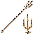ZKBWFLA Carbon Steel Sea King Poseidon Trident Real Metal Neptune Trident weapon-82.7" Overall,Mermaid Trident,Mariners Trident,Trident Poseidon Sword, Cosplay Props Available for Collection