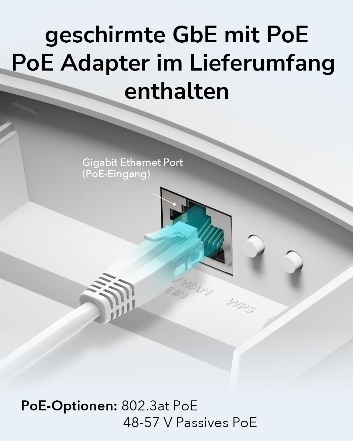 Cudy Outdoor AX3000 High Power WiFi 6 Access Point, IP65 wetterfest, Externe High Power FEMs, Gigabit RJ45 Ports, unterstützt 802.3at oder 48~57V Passive PoE, Blitzschutz, MU-MIMO 4