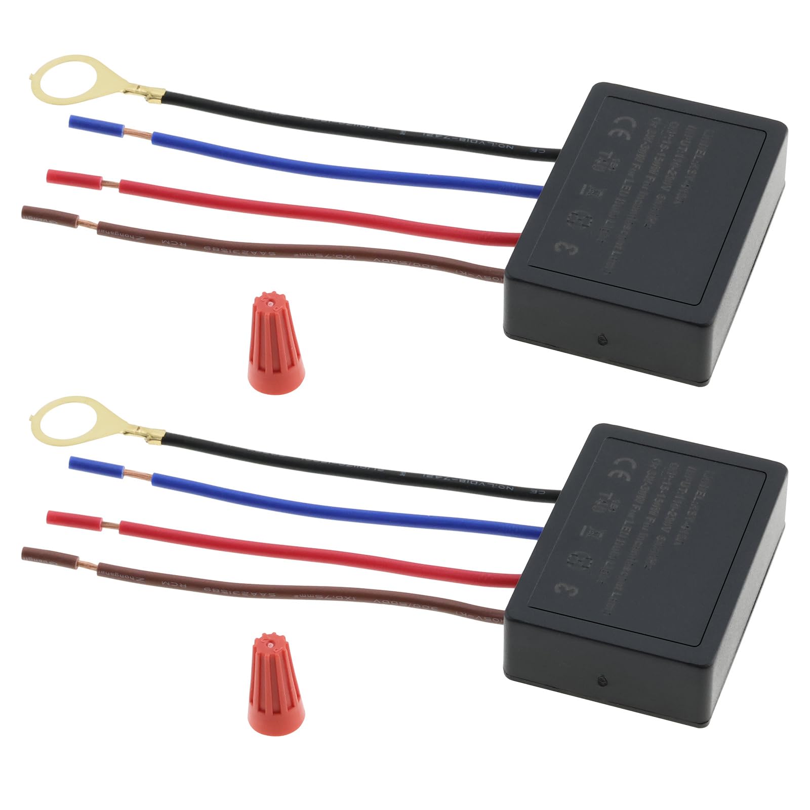 Create Idea 2Pcs 220V 3A 3-Way Touch Light Switch Dimmer Control Module Sensor Accessories for Desk, Floor, Wall Lamp