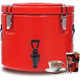 Insulated Beverage Dispenser Ice Chest Bucket,5 Gallon-Thermal Hot and Cold Drink Server Dispenser with 304 Stainless Steel Interior,Portable Cooler For Tea Coffee Water