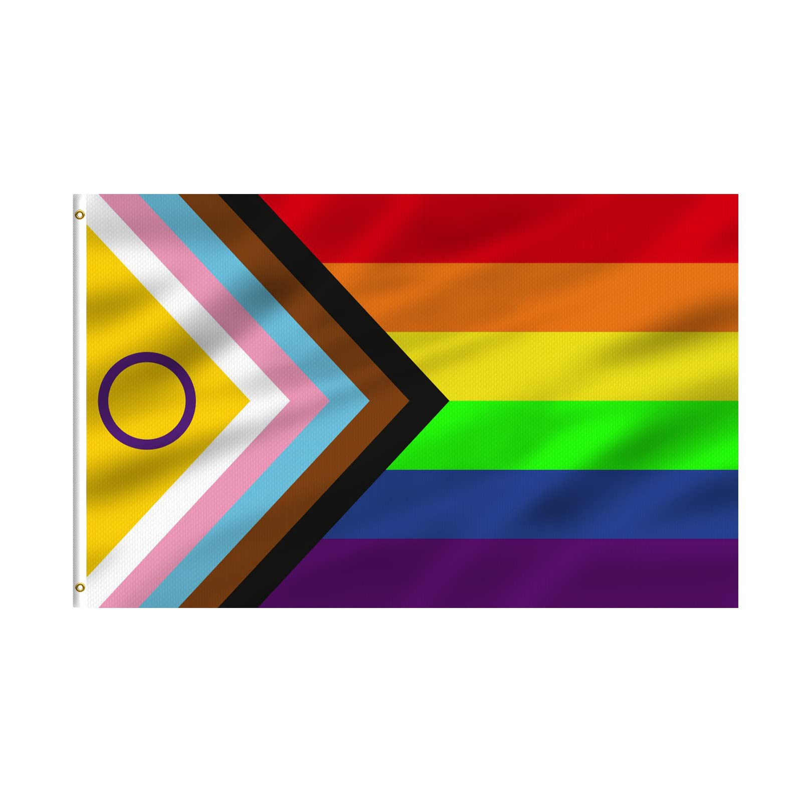 GELASGO Gay Pride Flags 3x5ft,Progress Pride Flag Rainbow 3x5ft Non Binary Lesbian Gay Transgender Prides Flags