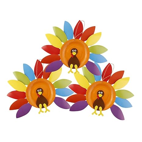 Bestoyard 3pcs Thanksgiving Handmade Turkey Paper Bag Diy Craft