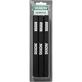 DIXON Industrial Carpenter Pencils, Medium, Black and Silver, 6-Pack, (14206)