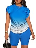 PINSV Women 2 Piece Outfits Summer Sweatsuits Track