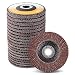 4.5 Inch Flap Discs by LotFancy - 20PCS 40 60 80 120 Grit Assorted Sanding Grinding Wheels, Aluminum Oxide Abrasives, Type #27