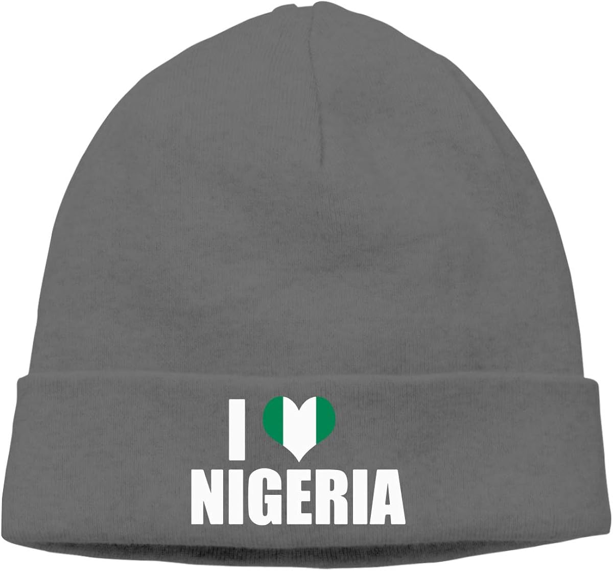 Men Women I Love Nigeria Nigerian Flag Soft Knit Caps Knit