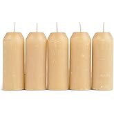 UCO 12-Hour Natural Beeswax, Long-Burning Emergency Candles for Candle Lantern, 5 Pack