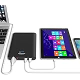 ChargeTech - Portable AC Outlet Battery Pack 27000mAh 95W / 110V (TSA Approved for Airline Travel) - External Power Bank Charger for MacBooks, Laptops, Cameras, Camping, CPAP Machines [BLACK]