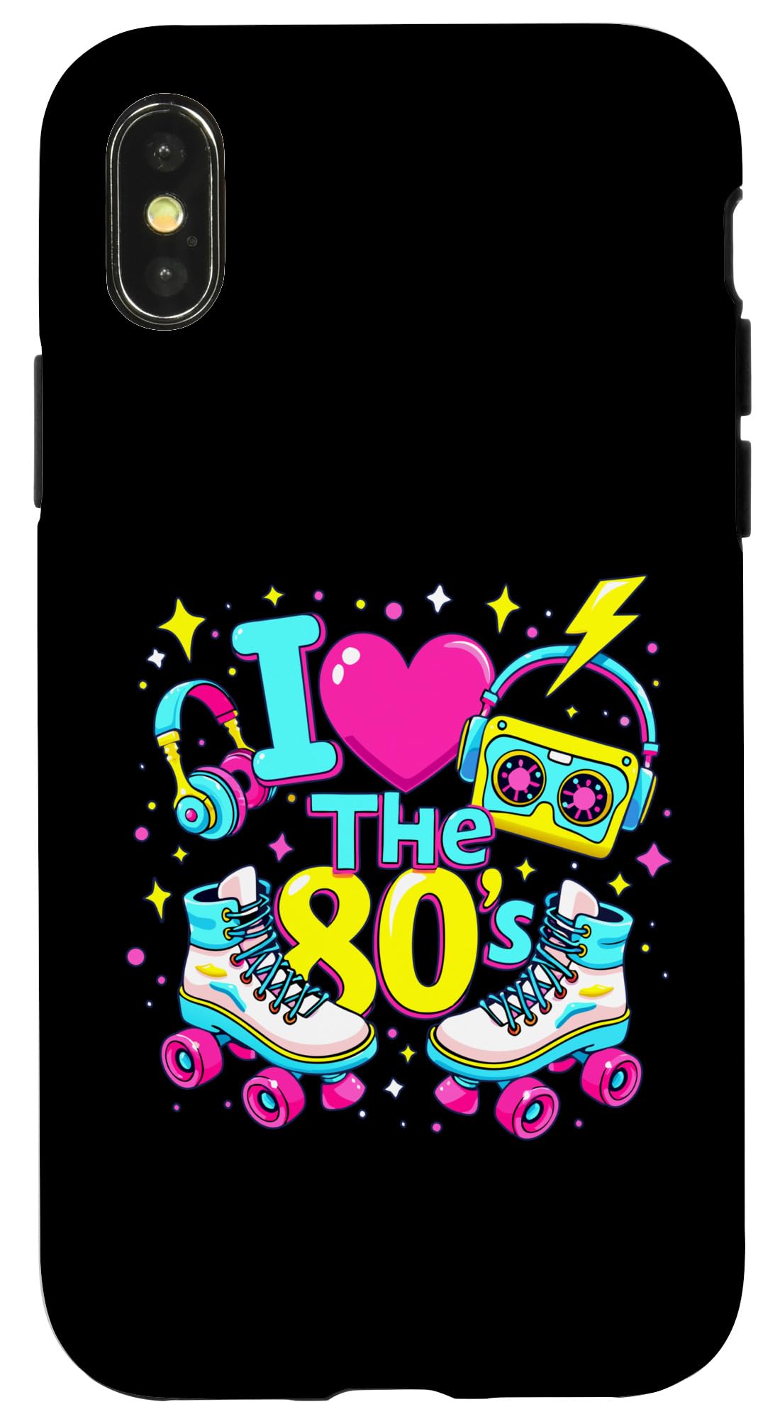 iPhone X/XS Vintage 80s Party Outfit Men Women Eighties I Love The 80s Case