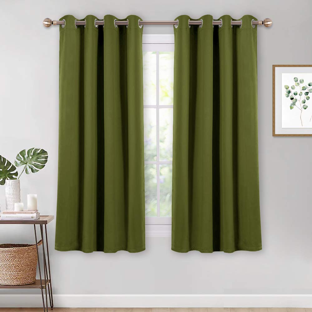 Pony Dance Blackout Short Curtains 52 X 54 Wide By Drop Olive