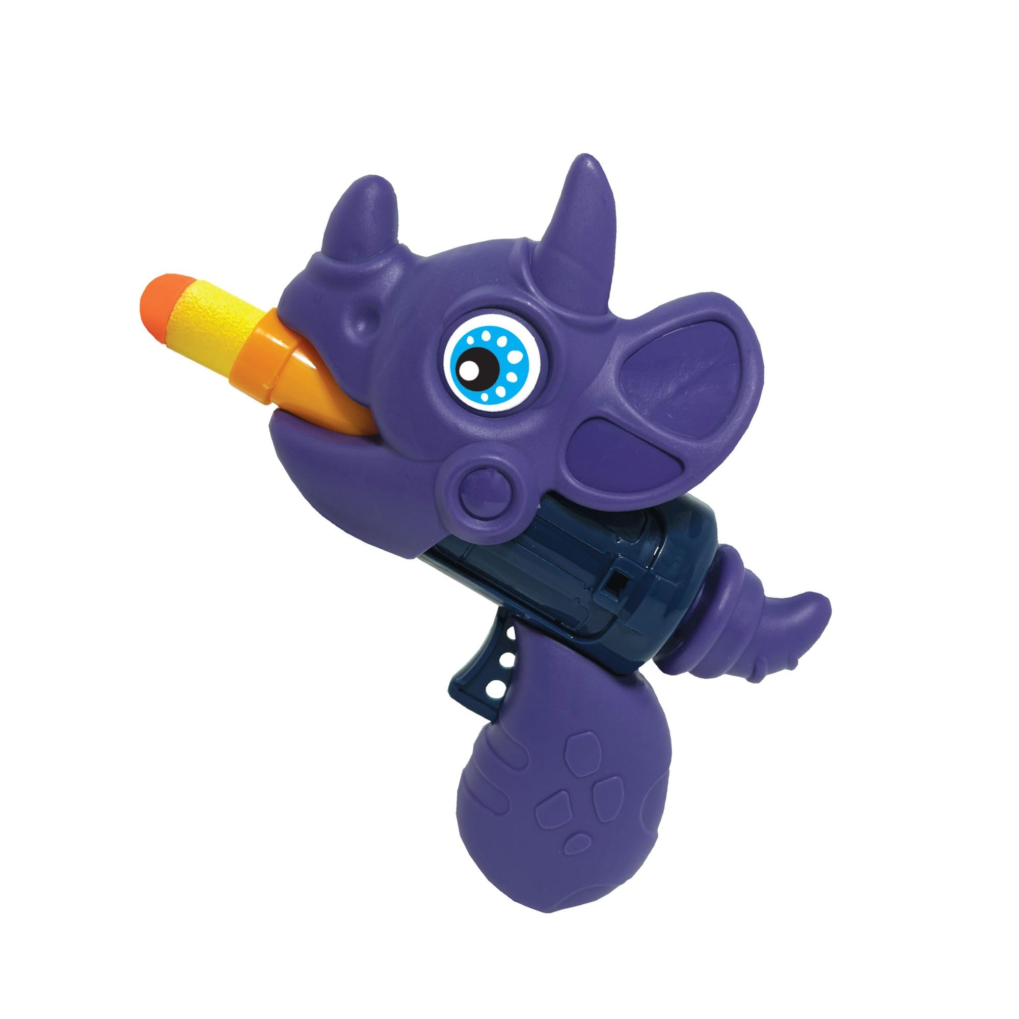 WildBlasterz - Triceratops Toy Gun from Deluxebase. Dinosaur Soft Bullet Gun Toys. Safe Blaster Gun Shooting Game for Indoor & Outdoor Toys for Kids.