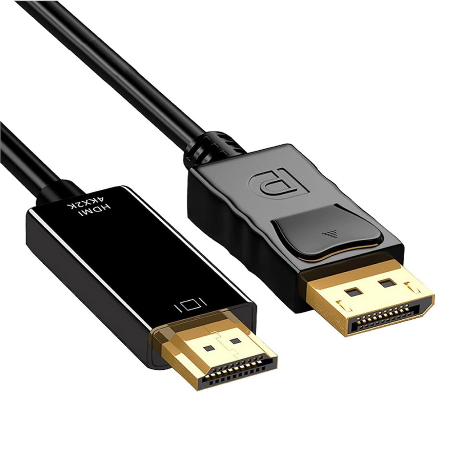 4K DisplayPort to HDMI 1M Cable, DisplayPort to HDMI Uni-Direction Cable Gold-Plated Cord for PC TV Monitor Projector Laptop and More(1M)