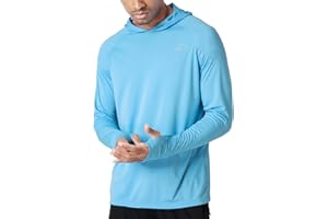 Willit Men's Sun Shirts UPF 50+ Rash Guard Long Sleeve Sun Protection Hoodie SPF UV Fishing Lightweight Athletic Running