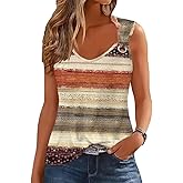 ETCYY NEW Womens Tank Tops 2025 Summer T Shirts V Neck Sleeveless Casual Loose Blouses
