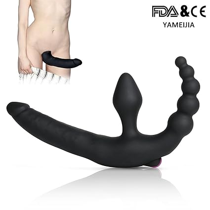 Vibratoren für sie,Strapless Strapon Vibrierenden Dildo, G-Punkt Vibrator Anal Training mit 10 Geschwindigkeiten Power Wiederaufladbare Bullet Sex-Spielzeug für Frauen