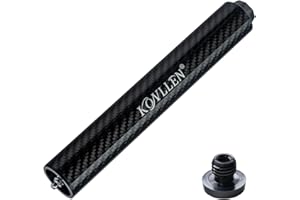 KONLLEN Original Pool Cue Extension 8'' Carbon Fiber Billiard Cue Extension Billiard Accessories for Pool Sticks