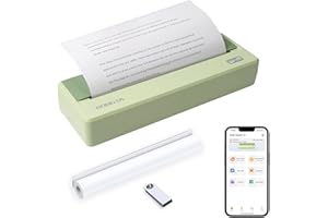 Rongta Portable Printer Wireless for Travel, 300DPI Thermal Inkless Bluetooth Mobile Printer, Support 8.5" X 11" US Letter, C