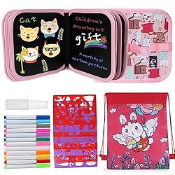 Kids Erasable Doodle Book Set, 14 Page Portable