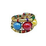 Ethnic AfricanTribal Snake Bone Stone Bead Bracelet