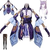 Lmetsky Women Costume Dress Outfit Purple Suit Women Full Set Halloween Christmas