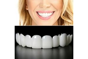 GORM 2 Pairs Fake Teeth Adjustable Denture Teeth Temporary Snap on Veneers for Men and Women,Cover The Imperfect Teeth Fix Confident Smile,Nature and Comfortable (Fake Teeth)