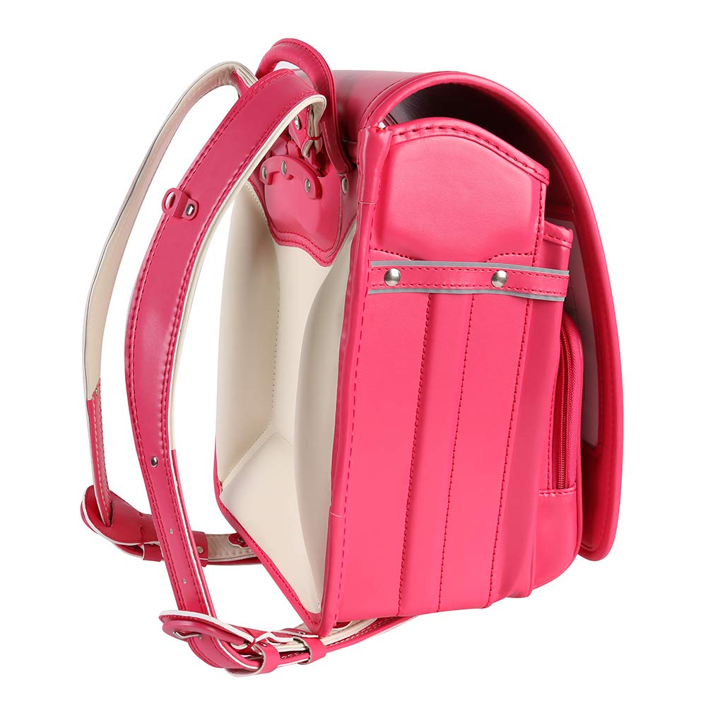 ステッチ 大容量 小学生 人気 入学 お祝い 超軽量 撥水加工 全5色 （rose）