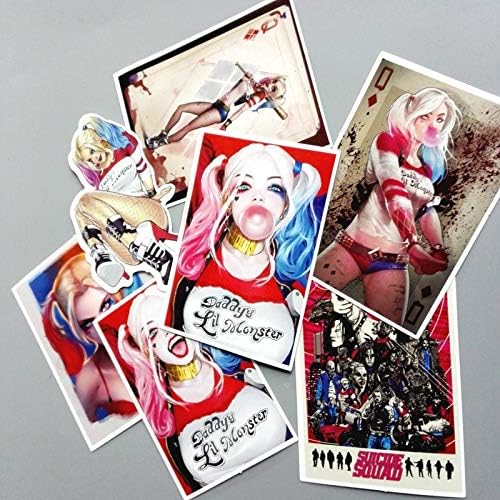 7Pcs/Lot Harley Quinn Sticker for Car Laptop Luggage Skateboard Decal Stickers
