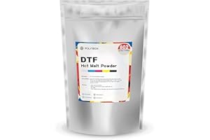 POLYTECH DTF Powder 35.2oz/ 1000g - White Hot Melt Adhesive Powder, for DTF Transfer Film Printing, for All DTF Printer & DTG Printer