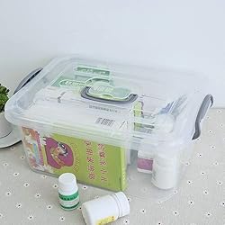 Kekow 2-Pack Clear Storage Latch Box, Plastic