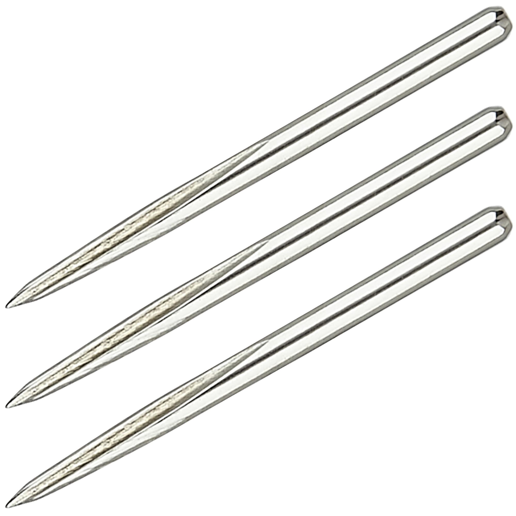 Unicorn Volute Replacement Steel Tip Dart Points | Nickel Plated Silver Colour | Plain Grip | 36 mm | 3 per Pack