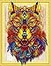 5D DIY Special Shaped Diamond Painting Kit, 15.7X 11.8 Inch Crystal Rhinestone Diamond Embroidery Paintings Pictures Arts Craft for Home Wall Decor （Green Wolf）
