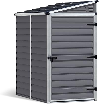 Palram Canopia Skylight 4x6 Lean-to Shed Gray Polycarbonate Aluminum Frame